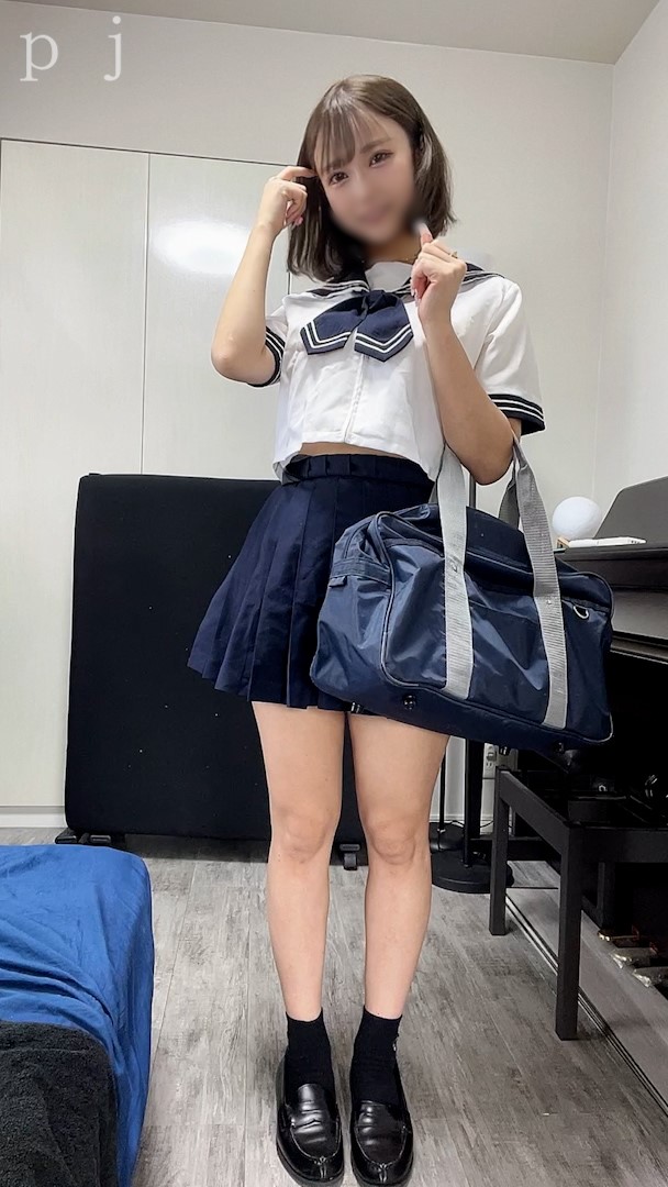 【爆乳】超有名モデル級スレンダー美女３　セーラー服で濃厚喉奥ジュポフェラ大量口内射精