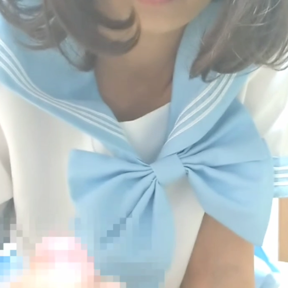 【個人撮影　顔モ無し　人妻】梨亜のセーラー服でエッチしよ!