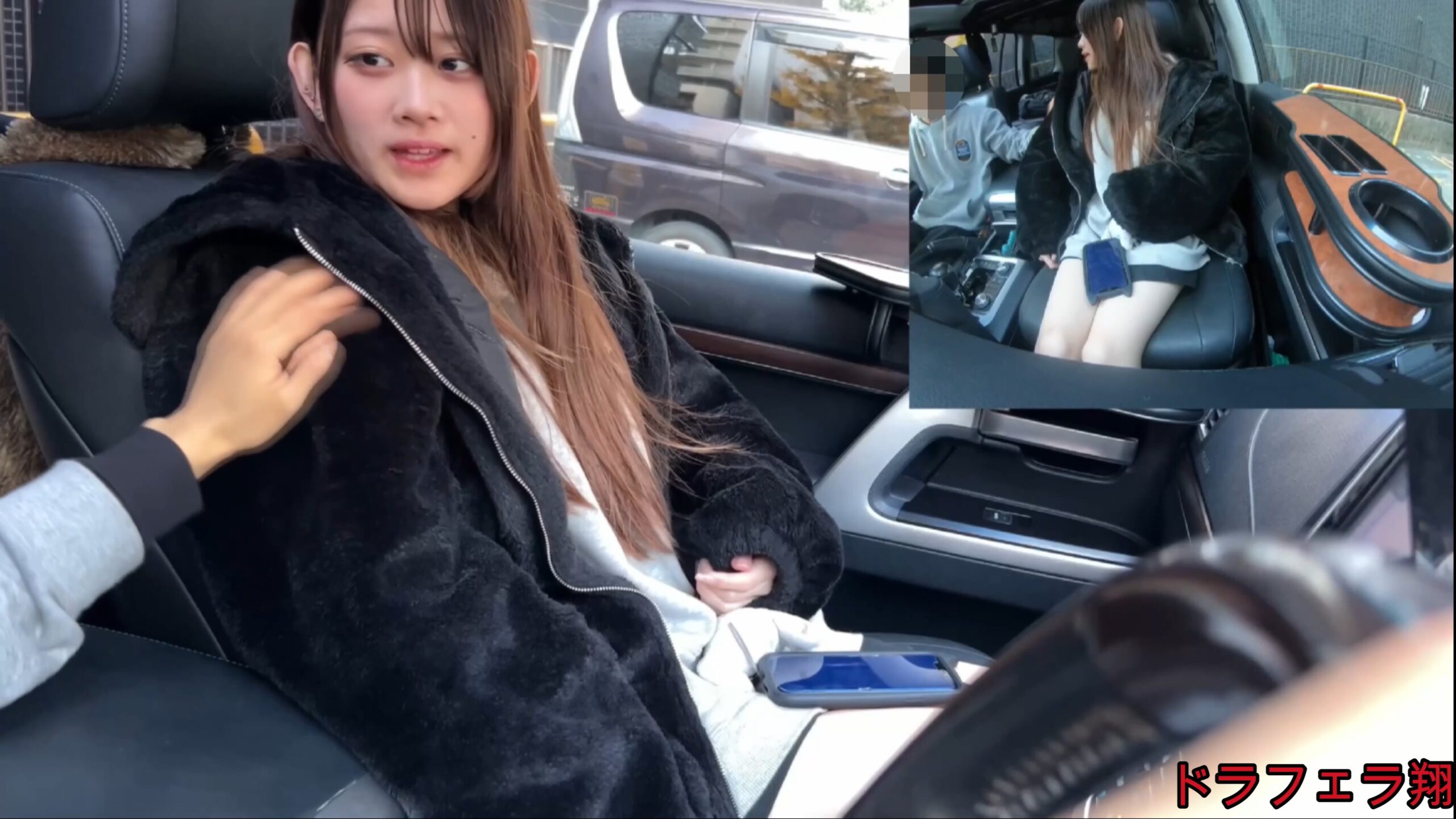 バイト先で仲良くなったjd２りかちゃんの足コキ・車内手コキフェラ☆K制服コスデート♡[顔出し]☆レビュー特典有り！