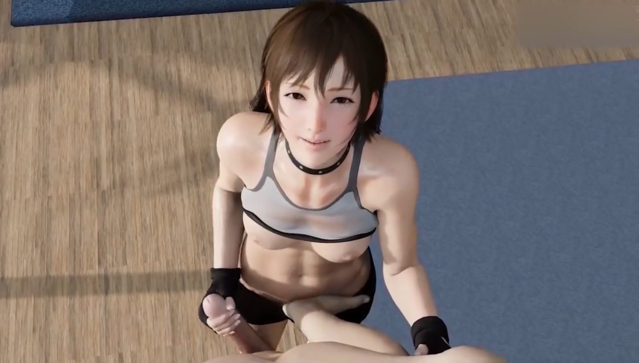 【無】3D animation★スポブラの彼女とジムでとろとろSEX/Sex with my girlfriend in a sports bra