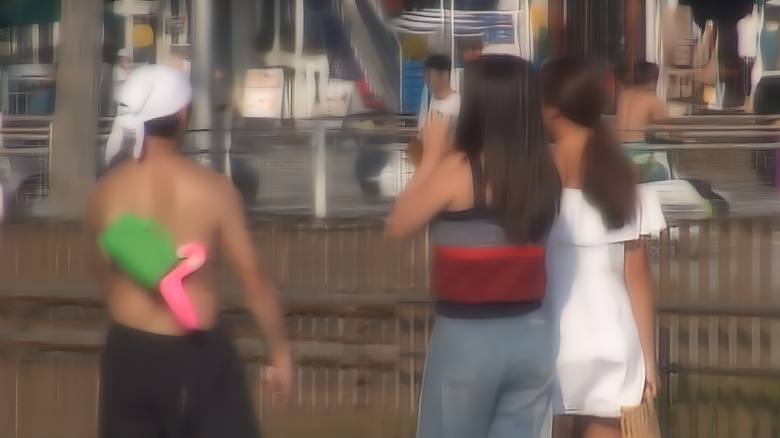 【リアル素人ナンパ】夏だ！海だ！水着だ！　がんばって美女2人ゲットでマネーパワーで動画許諾②